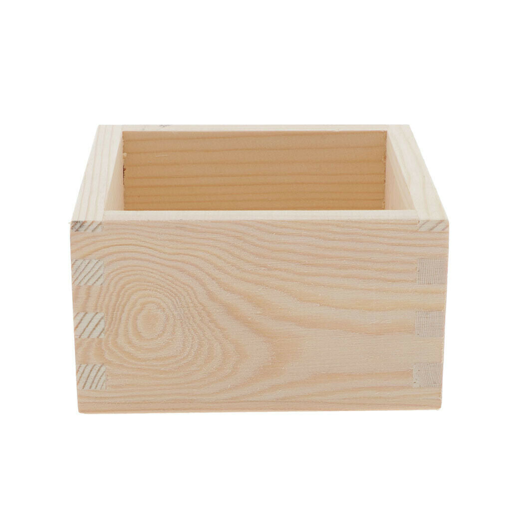 Natural Wood Square Storage Case Necklace Organizer Jewelry Holder Accessory