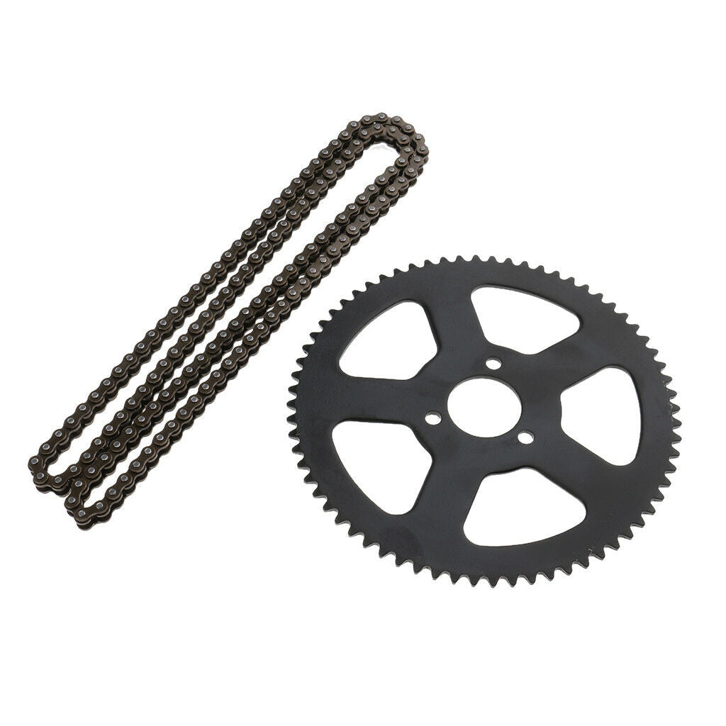68T Rear Chain Sprocket + 25H Sprocket Chain 68 Links for 49cc Mini Motor