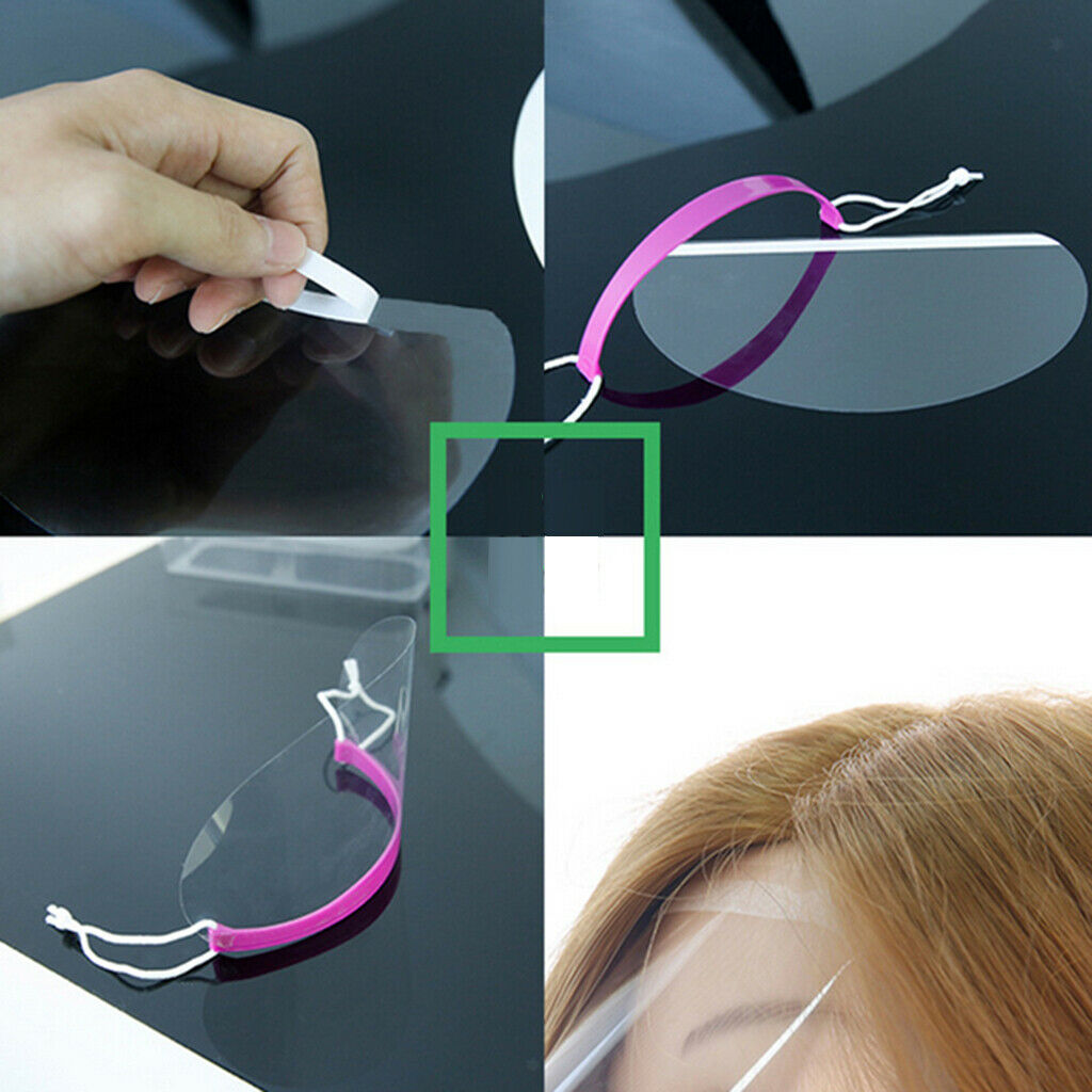 Pack of 50 Hairdressing Coloring Hairspray Masks Clear Face Eyes Shield 01