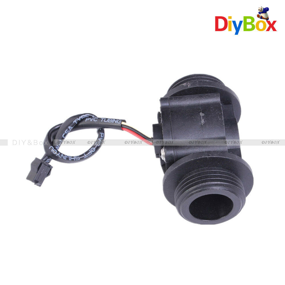 DN25 Water Hall Sensor Switch Liquid Flowmeter Counter DC 5-24V 1-60L/min