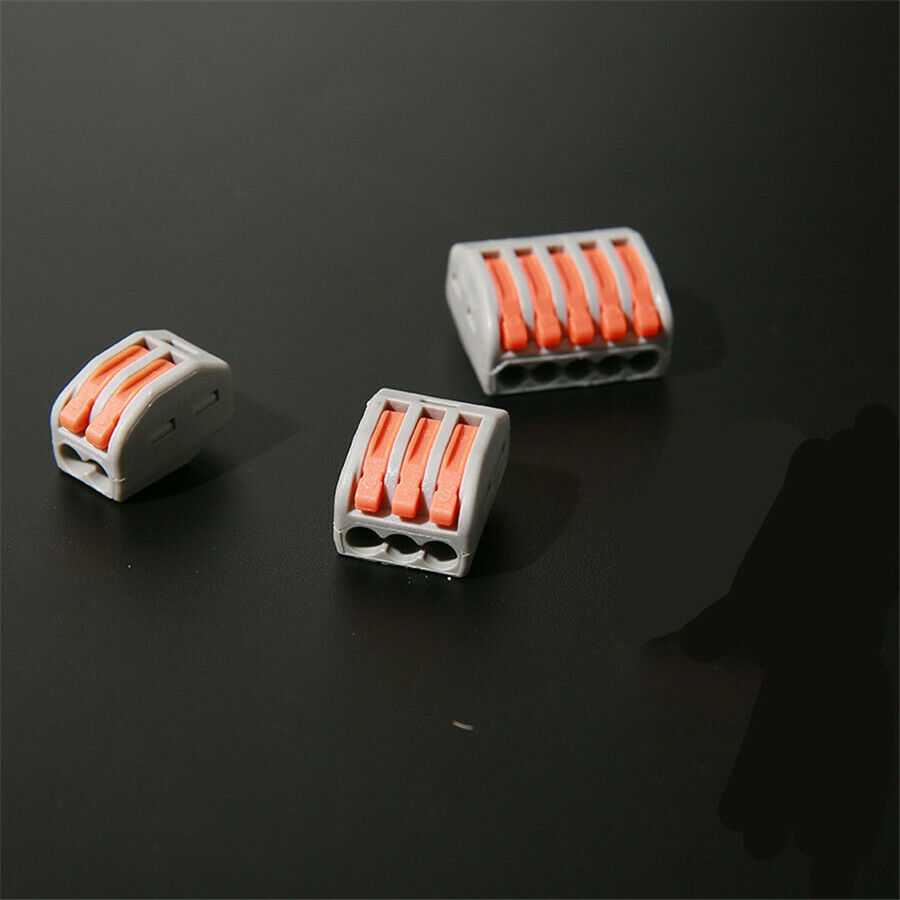 2 Pin, 3Pin, 5Pin Compact Wiring Terminal Block Fast Connector Push-in Conductor