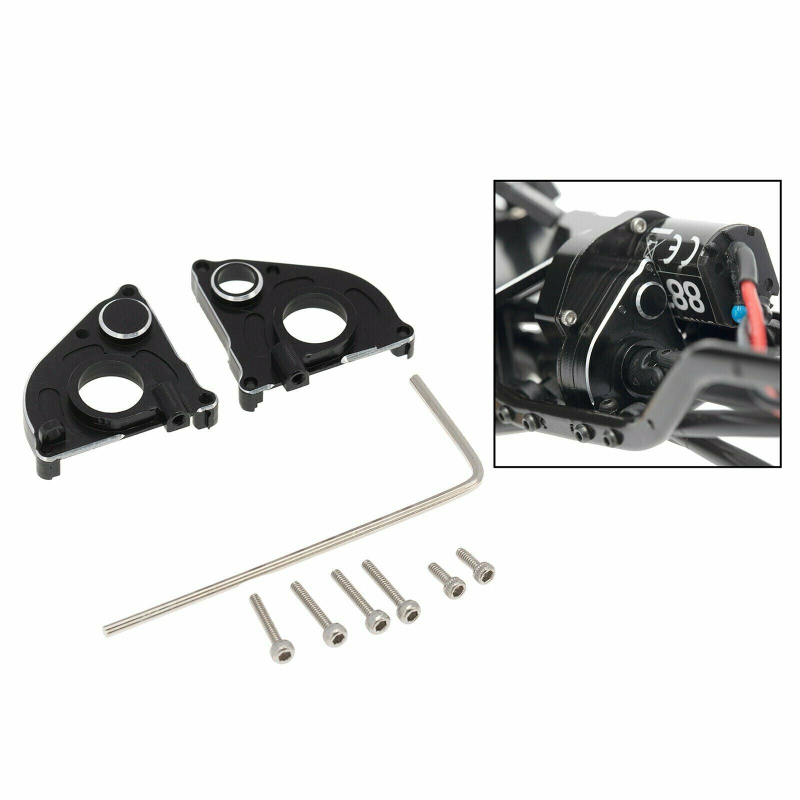 Alloy Gearbox Shell Medium Gear Housing Cover for 1/24 Axial SCX24 90081 RC Car