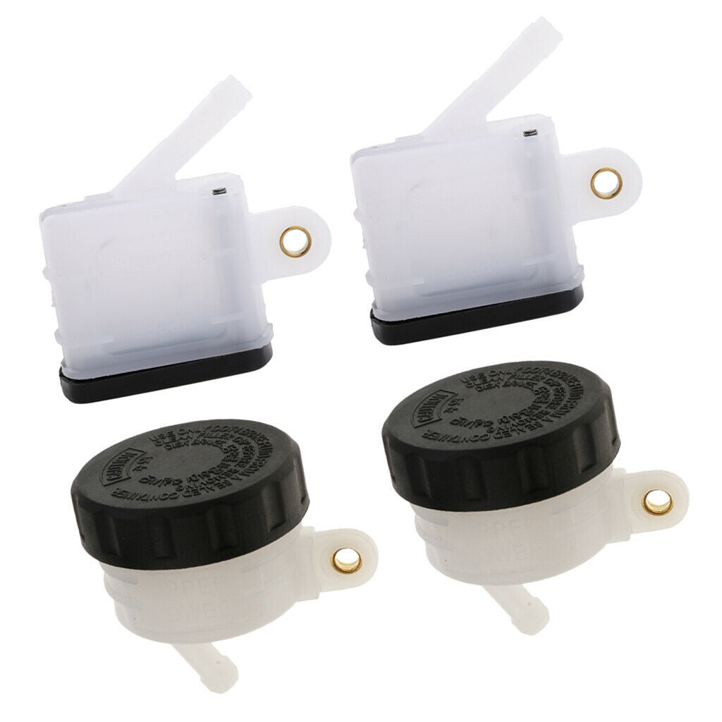 4 Pcs Brake Fluid Reservoir Motorcycle CNC Front Brake Clutch Master Cylinder