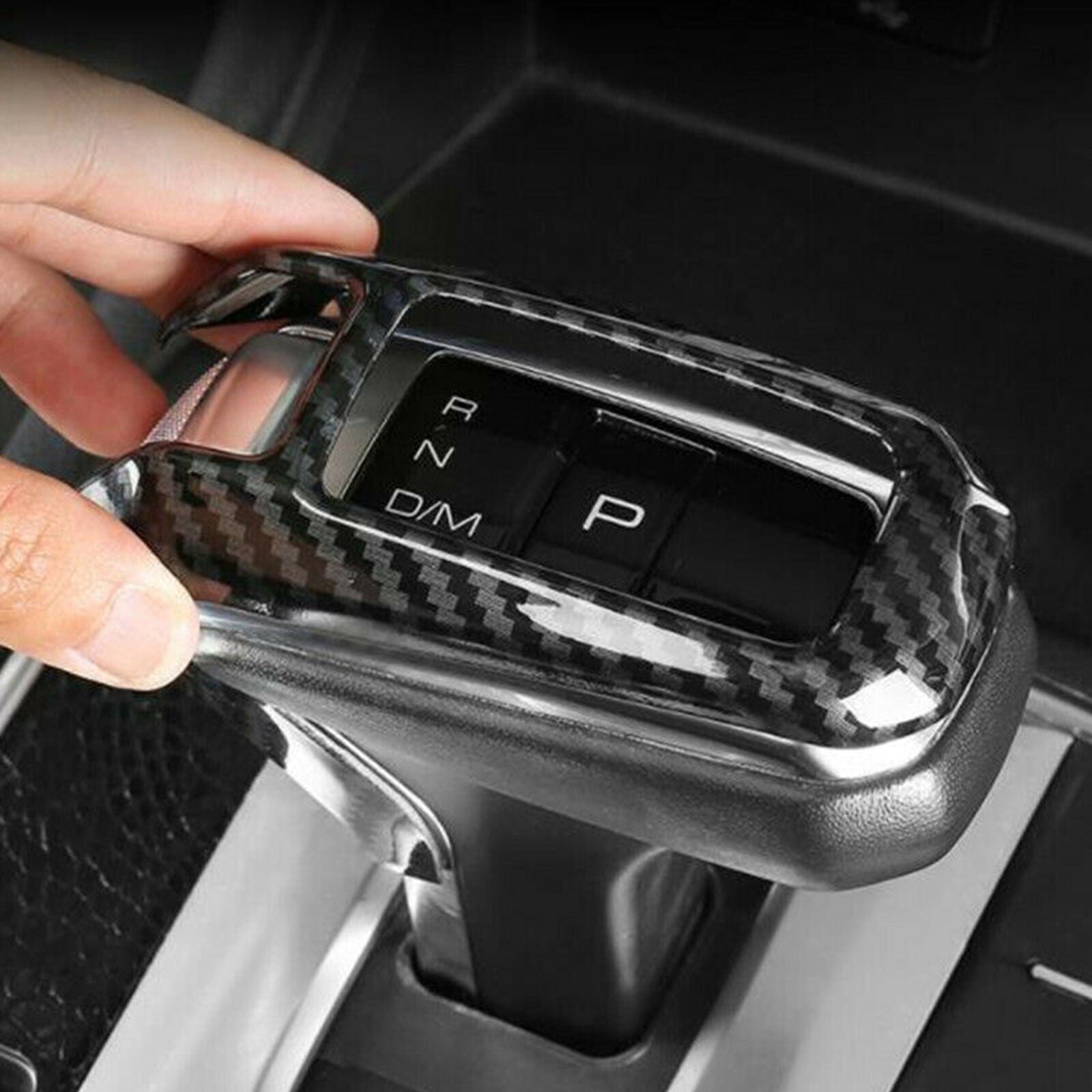 Carbon Fiber 2X Gear Shift Knob Decor Cover Trim For GWM Cannon Ute 2020 2021~