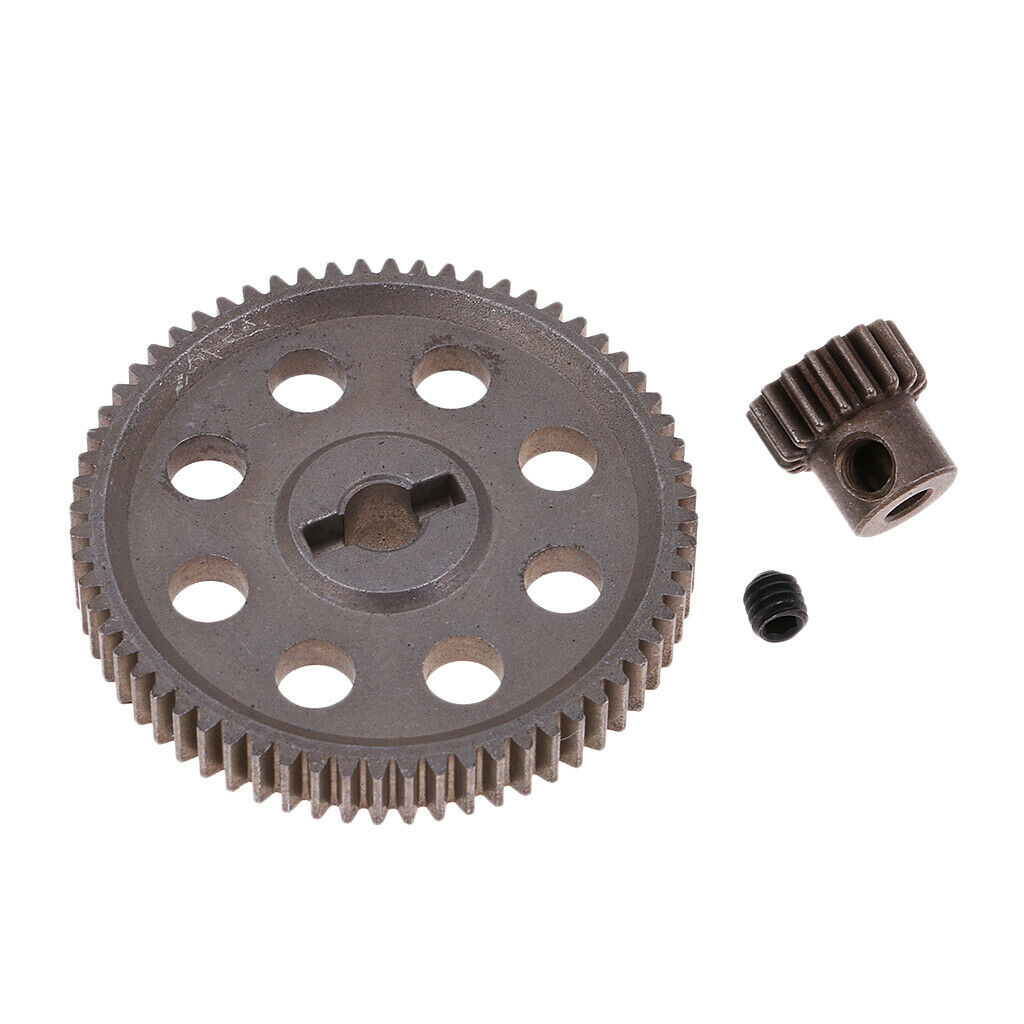 64T Metal   + 21T Engine Sprocket For RC HSP Upgrade Parts 94111