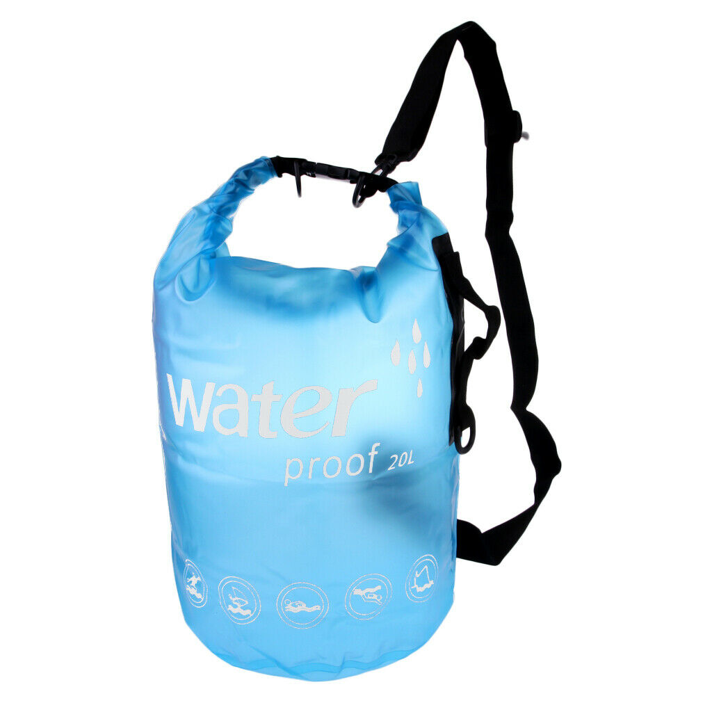20L Sport Waterproof Dry Bag Backpack Floating Boating Kayak Camping Blue