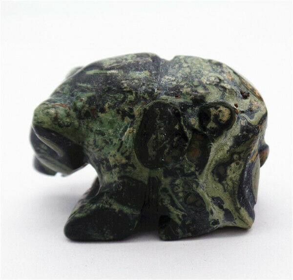 38x25x20mm Natural Kambaba Jasper Carved Bear Decoration Statue Decor HH7754