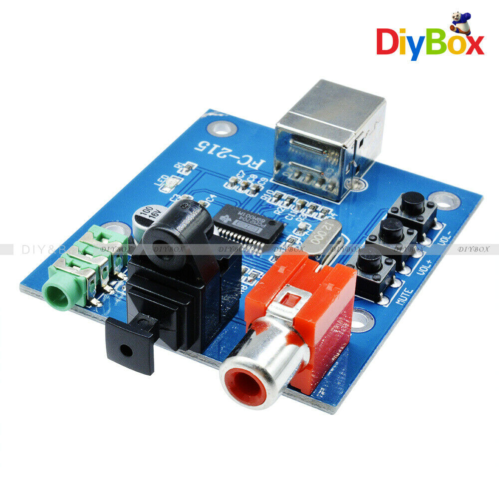 PCM2704 USB DAC to S/PDIF Sound Card Decoder Board 3.5mm Analog Output F/PC