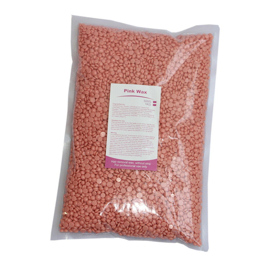 2Pcs Depilatory Hard Wax Beans Waxing Back Painless Hair Removal w/ Spatulas