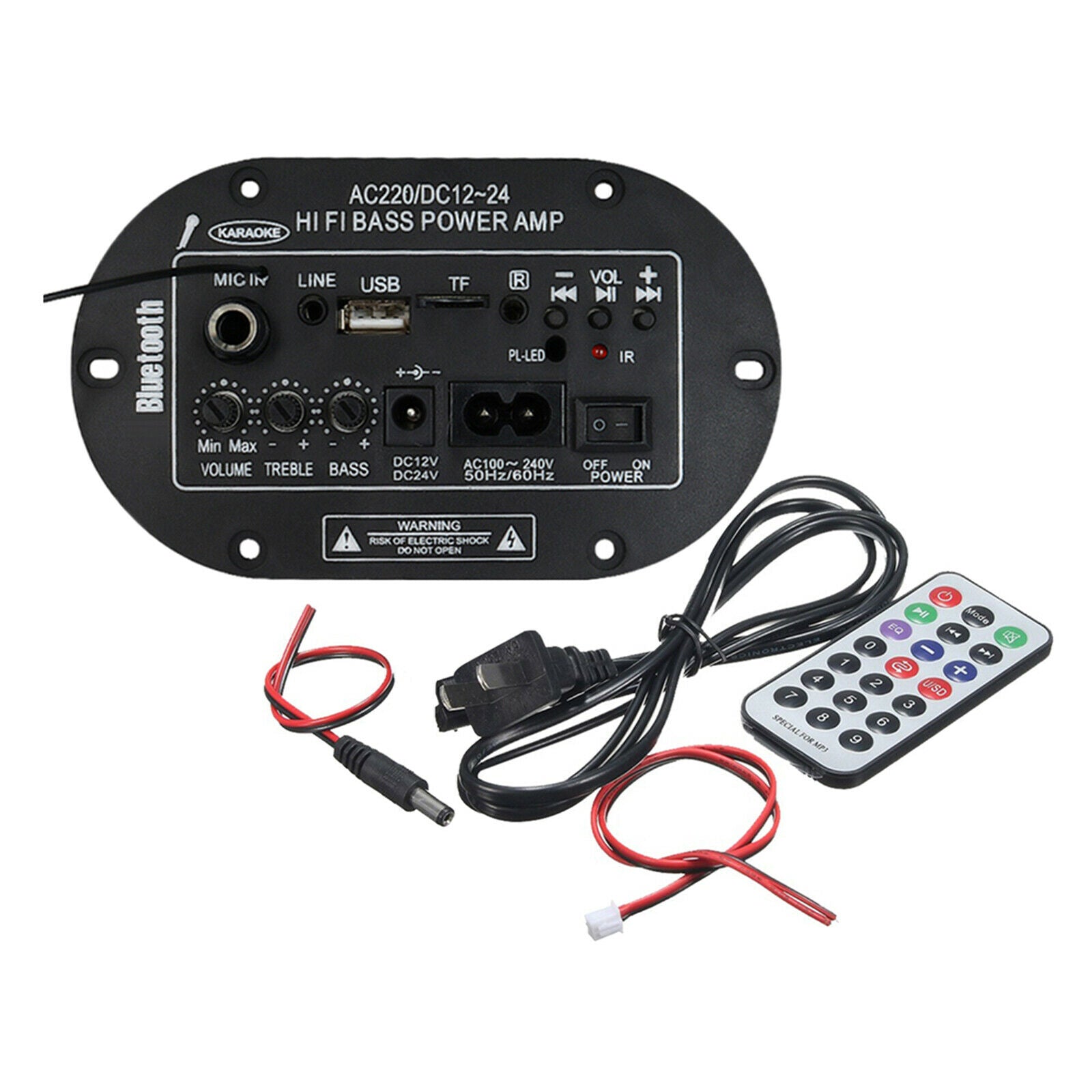 Automobile Hi-Fi Bass 25W Built-in Digital Power Amplifier 12V/24V/220V