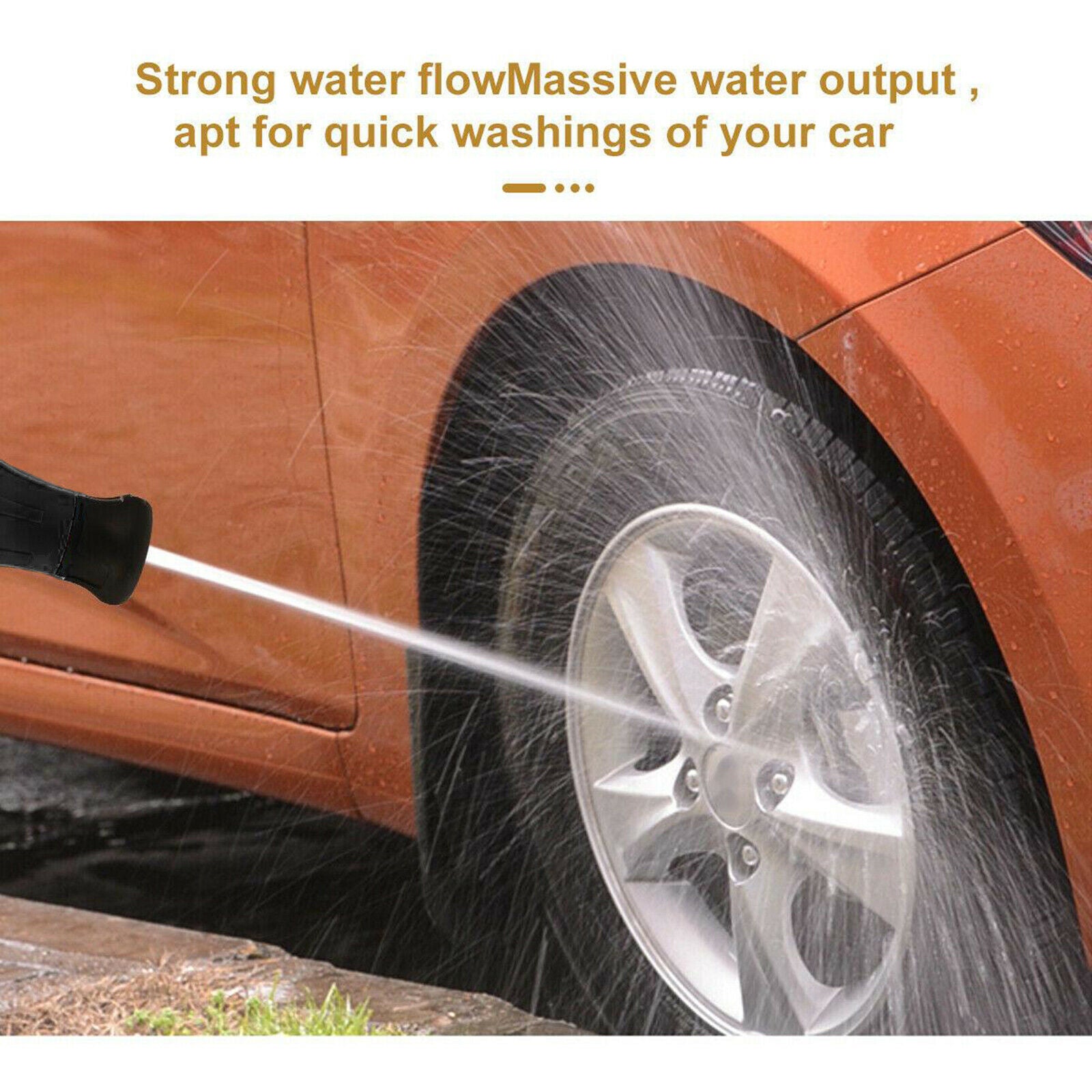 Water Hose Spray Nozzle Sprayer Tools Watering Plant Washing Car Durable