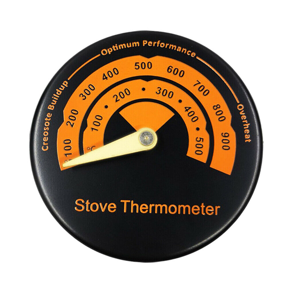 Stove Magnetic Thermometer Log Burner Fireplace Temperature Monitor Meter