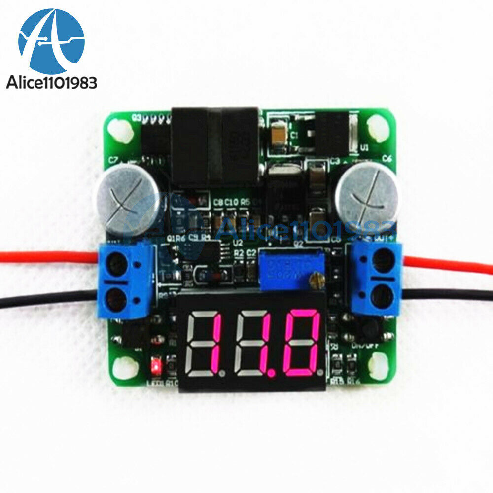 25W 2A DC 5-25V 12V to 0.5-25V 5V 24V Buck Boost Step Up Down Module + Voltmeter