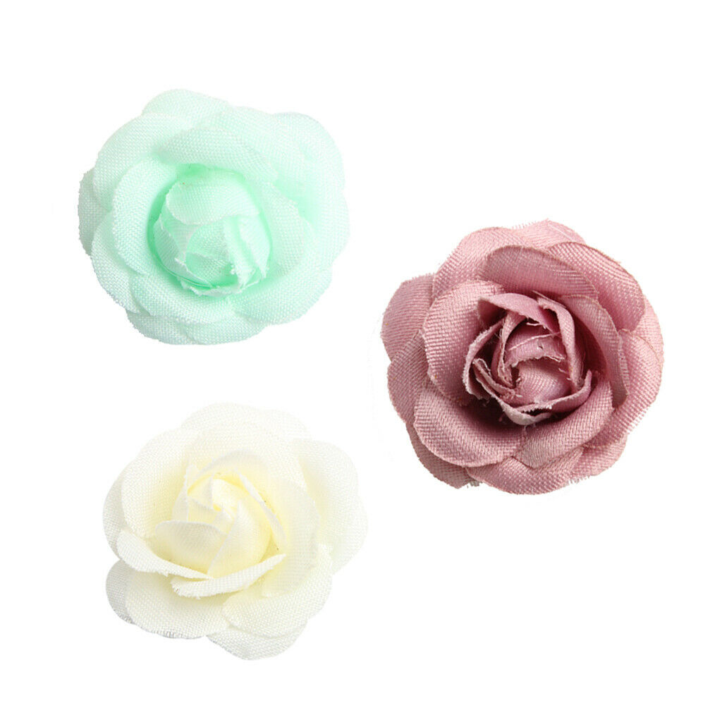 20pcs Multi Colors Artificial Silk Rose Flower Heads