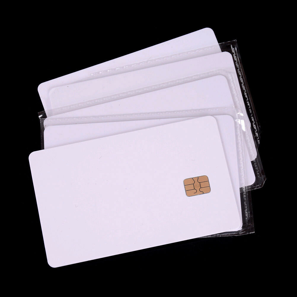 5X ISO PVC IC With SLE4442 Chip Blank Smart Card Contact IC Card Safety Wh.l8