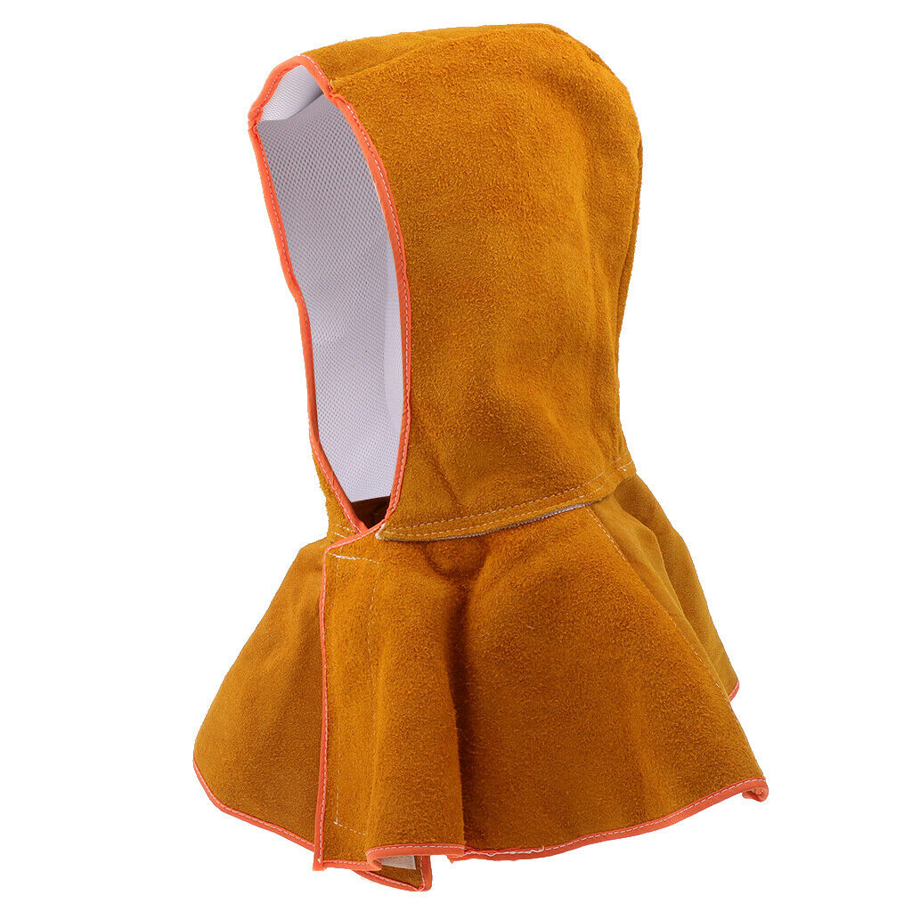 Protective Welding Hood Helmet Cover Protective Cap Cowhide Leather Hat
