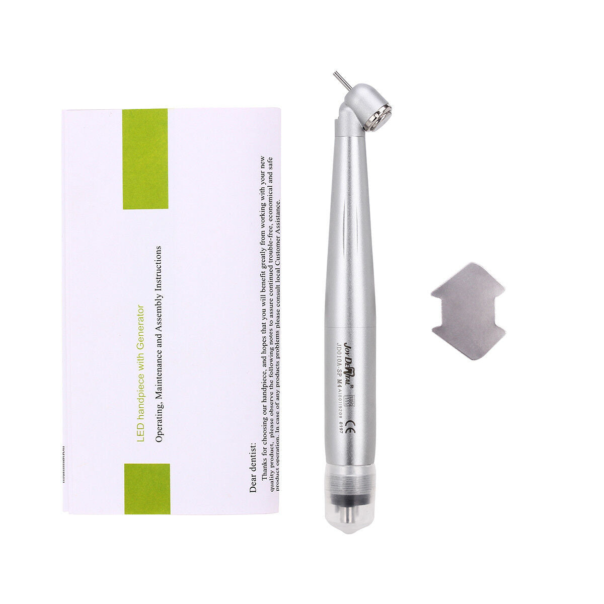 Dental 45° E-generator LED integrated High Speed Handpiece Push Button 4Holes
