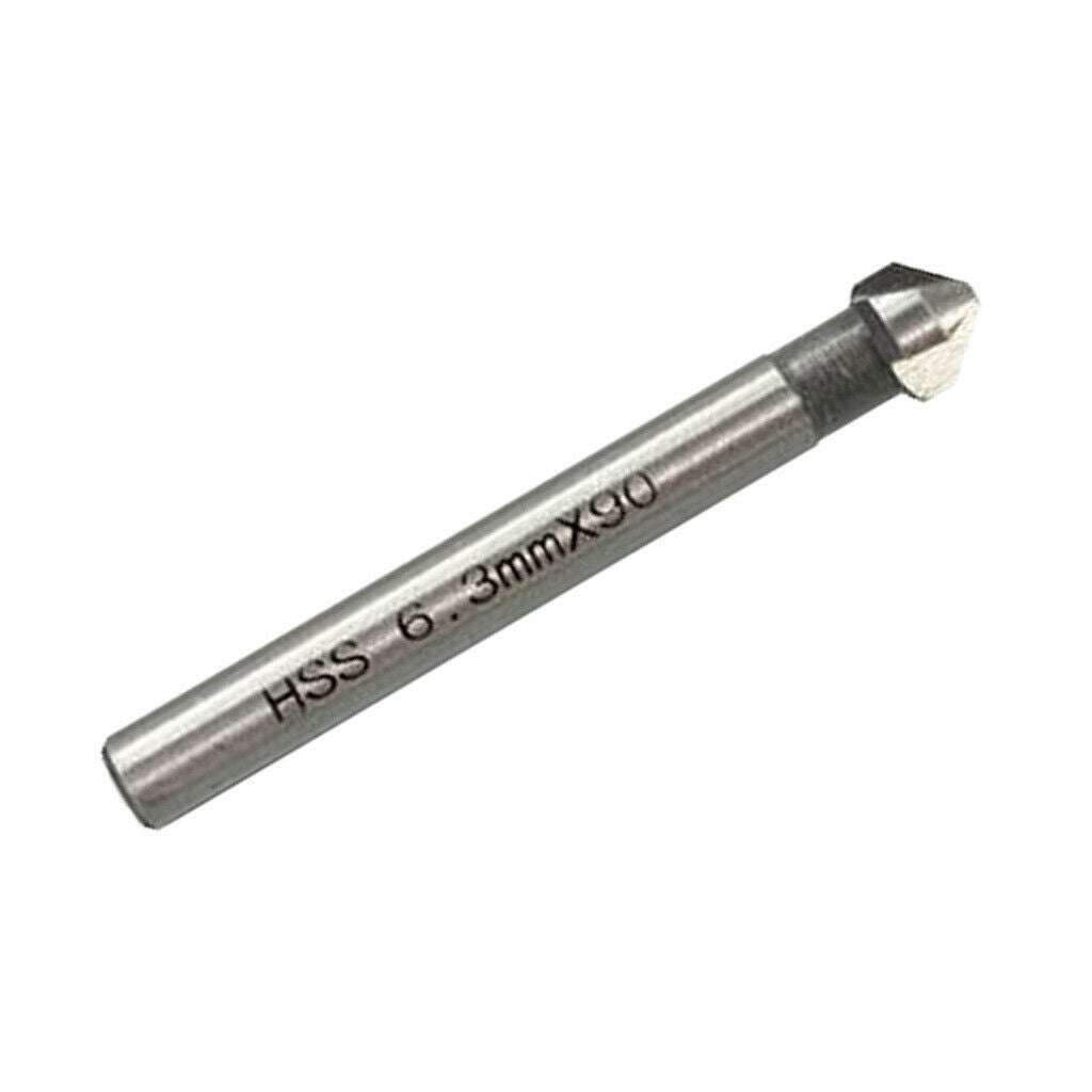 90° HSS COUNTERSINK DRILL BIT 3 FLUTE 6.3MM CHAMFER WOOD DRILLING BIT CUTTER