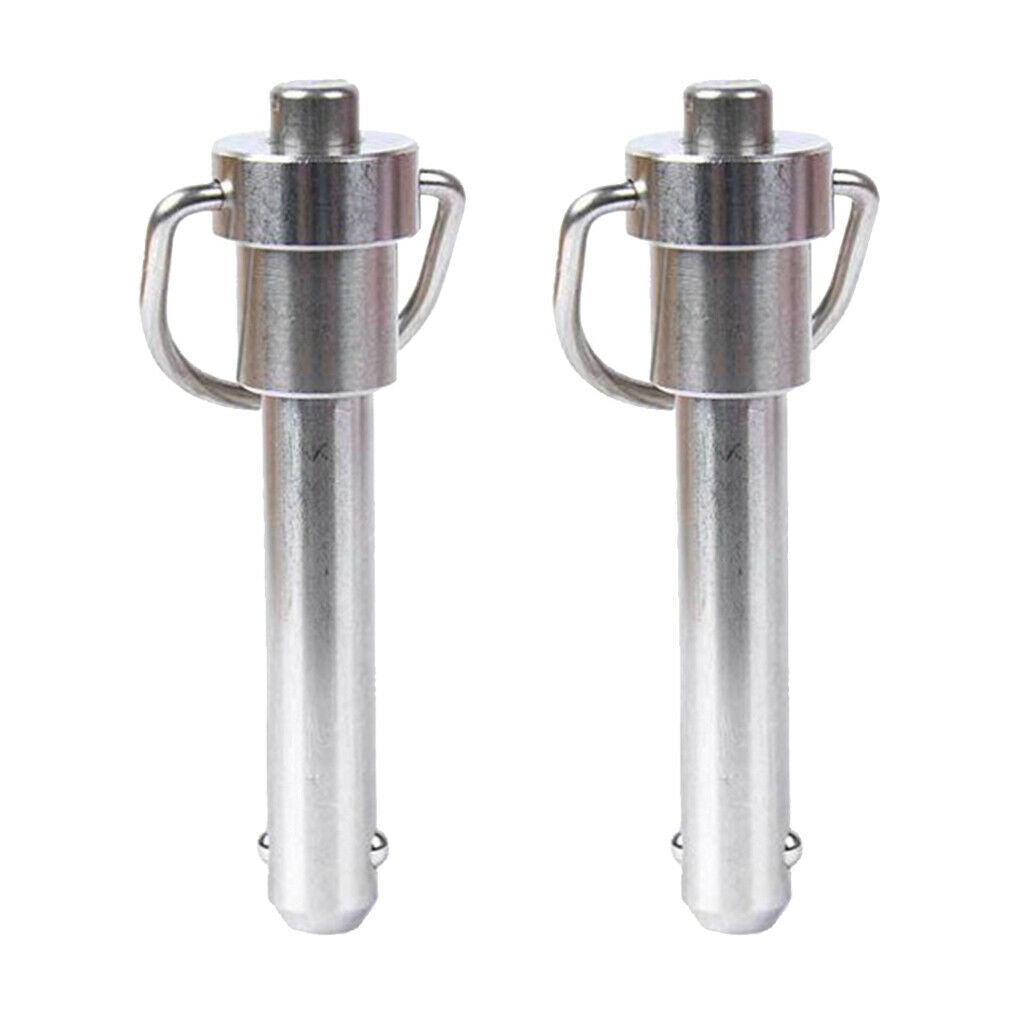Pack of 2 Push Pull Ball Lock Pins Stainless Steel Release Ball Lock 40mm