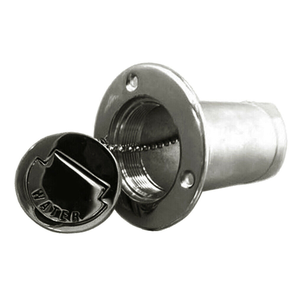 Boat Deck Filler 1.5inch Keyless   Yacht Car Fill Marine, 316 Stainless Steel