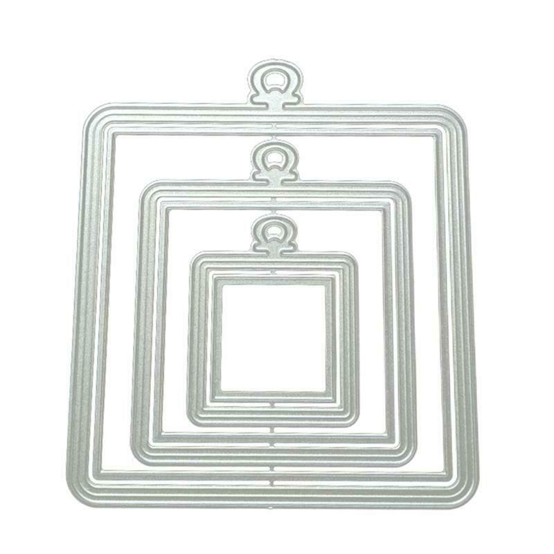 Square Photo Frame Metal Cutting Dies Stencil DIY Scrapbooking Album Paper Card