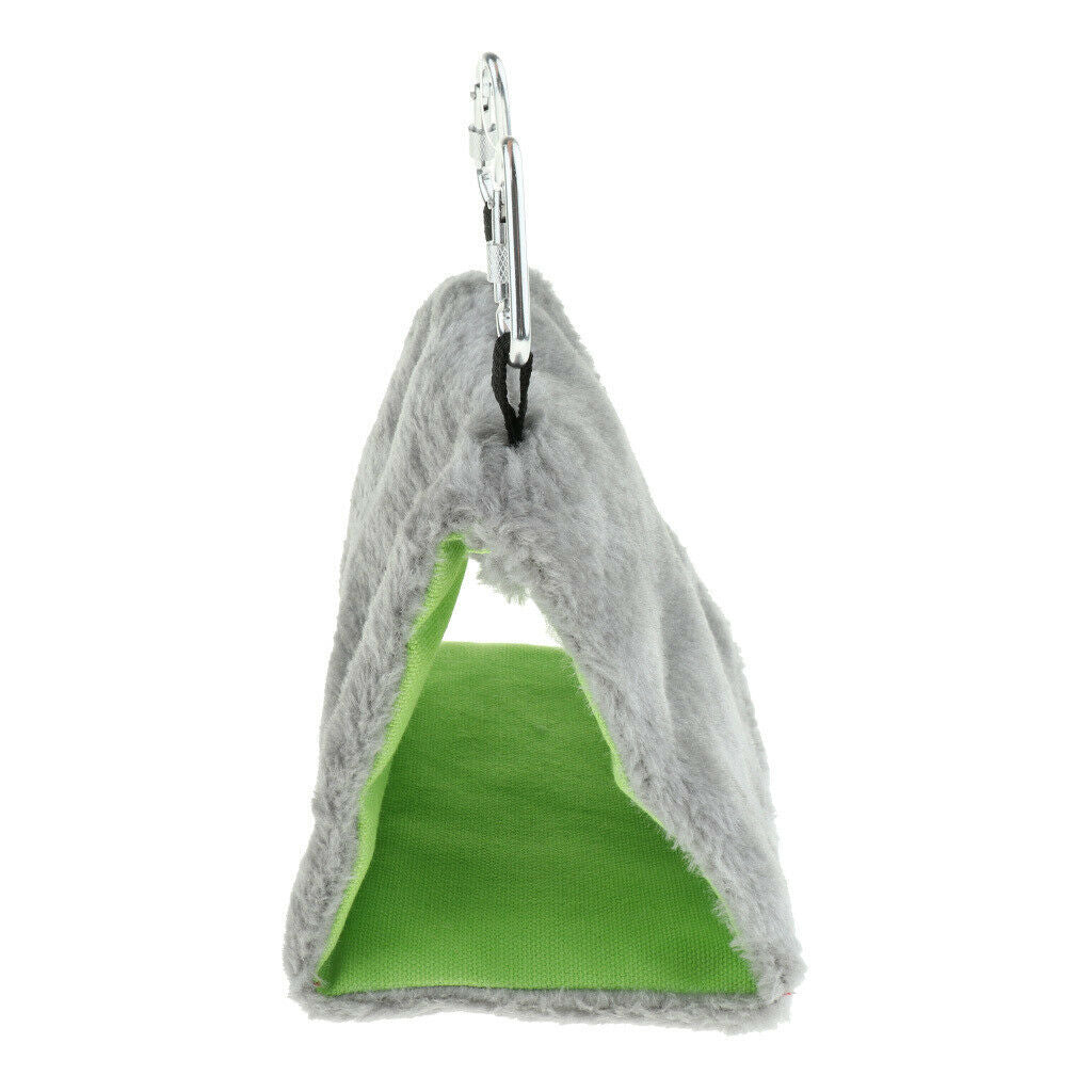 Plush Bird Hammock Hanging Snuggle Cave Hut Bird Parrot Hideaway (11x16x14cm)