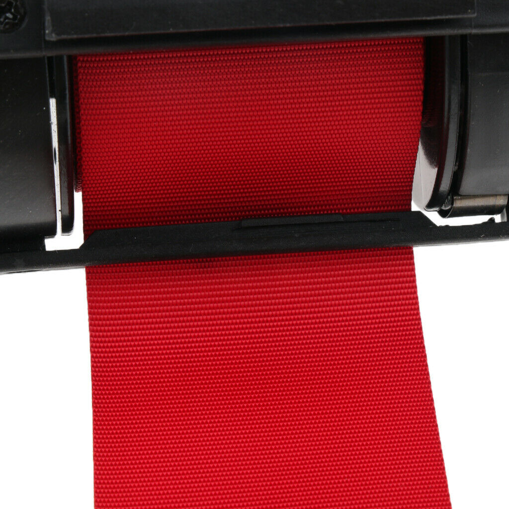 Queue Barrier Crowd Control Security Stanchions Retractable Belt 3meters Red
