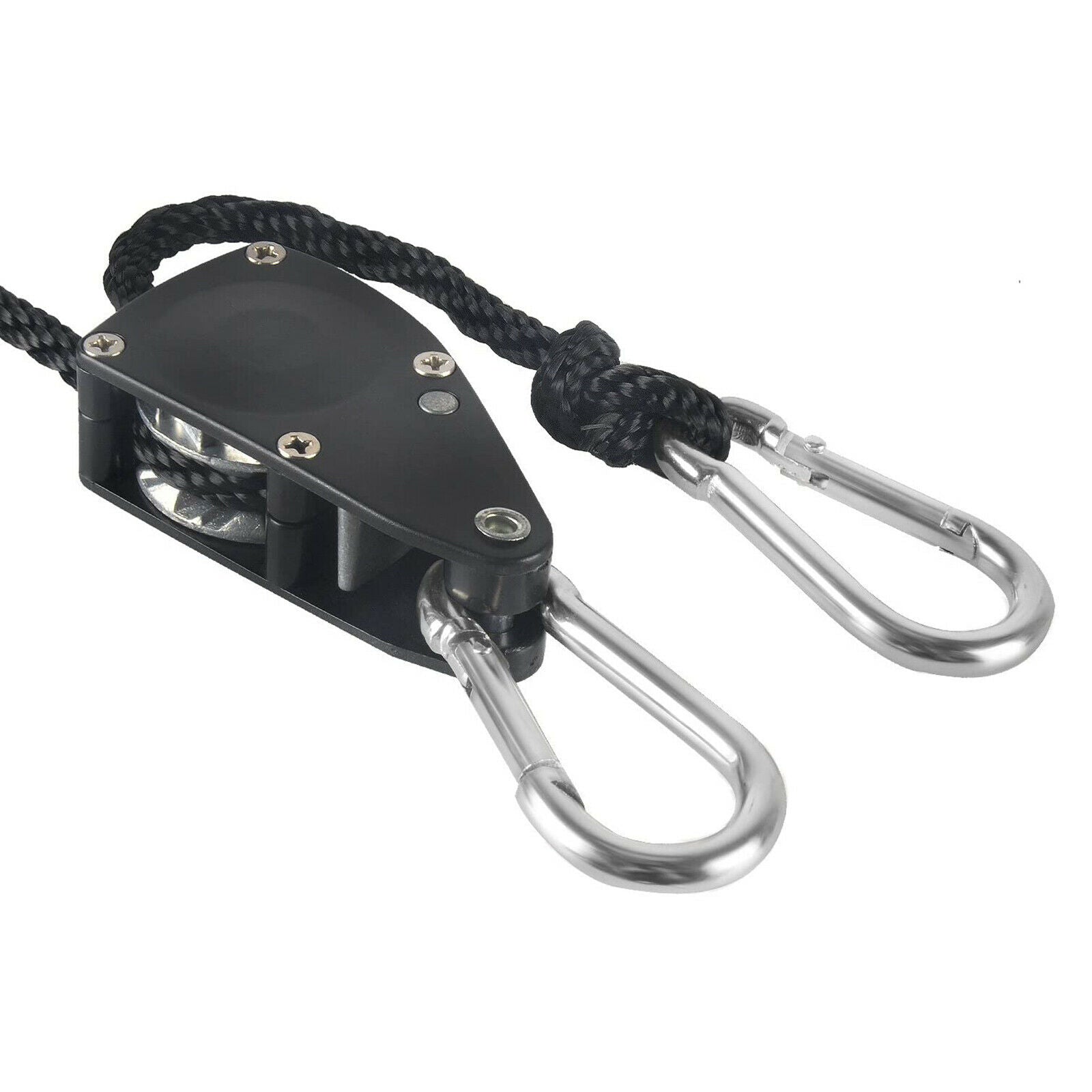 GLROPEMG4 1-Pair 1/4 Inch 8-Feet Long Heavy Duty Adjustable Rope Clip Hanger