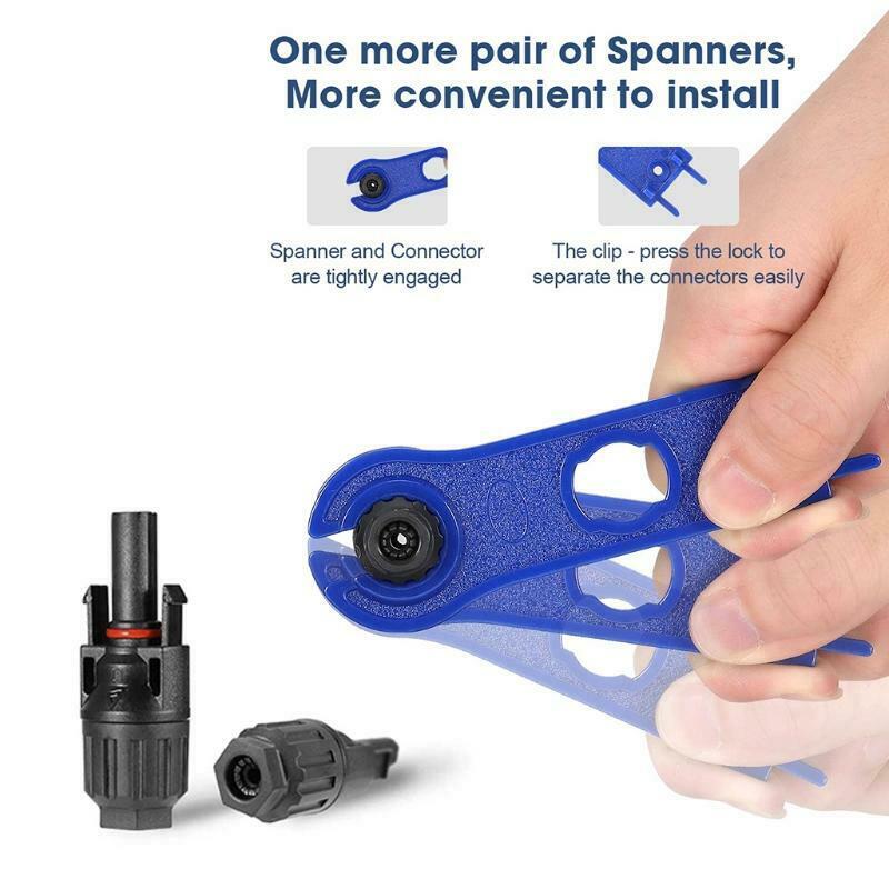 12 Pcs Solar Connectors with Spanners Solar Panel Cable Connectors 6 Pairs Parts