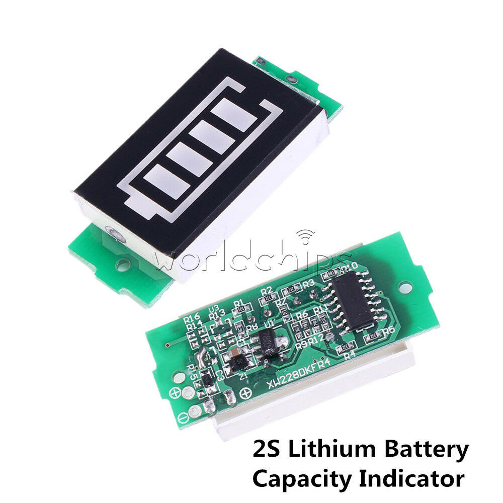 Blue LED 8.4V 2S Lithium Battery Capacity Indicator Module Display Power Tester