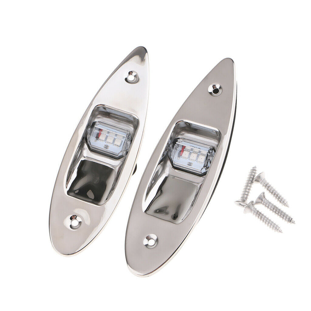 Boat LED Navigation Lights Red and Green, Marine Sailing Signal Lamp Teardrop