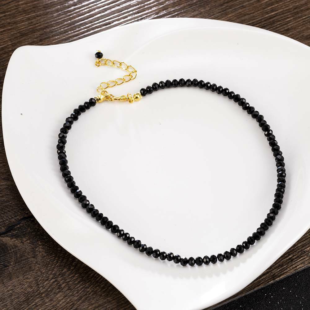 1X Charm Women Black Crystal Clavicle Choker Necklace Pendant Party Jewelry Gift