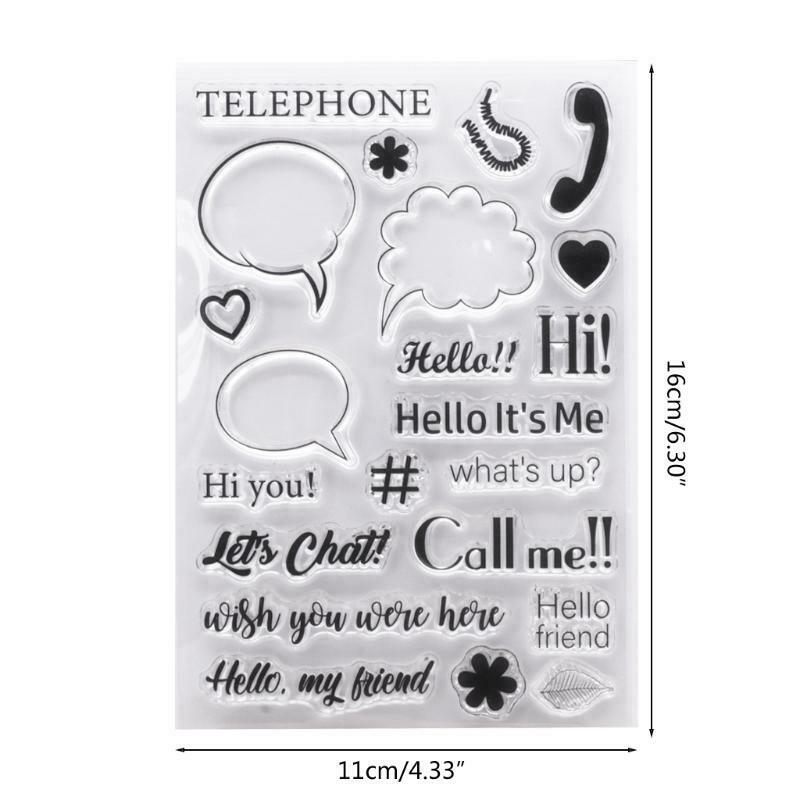 Beautiful Telephone Clear Silicone Stamper for DIY Christmas New Year Invitation