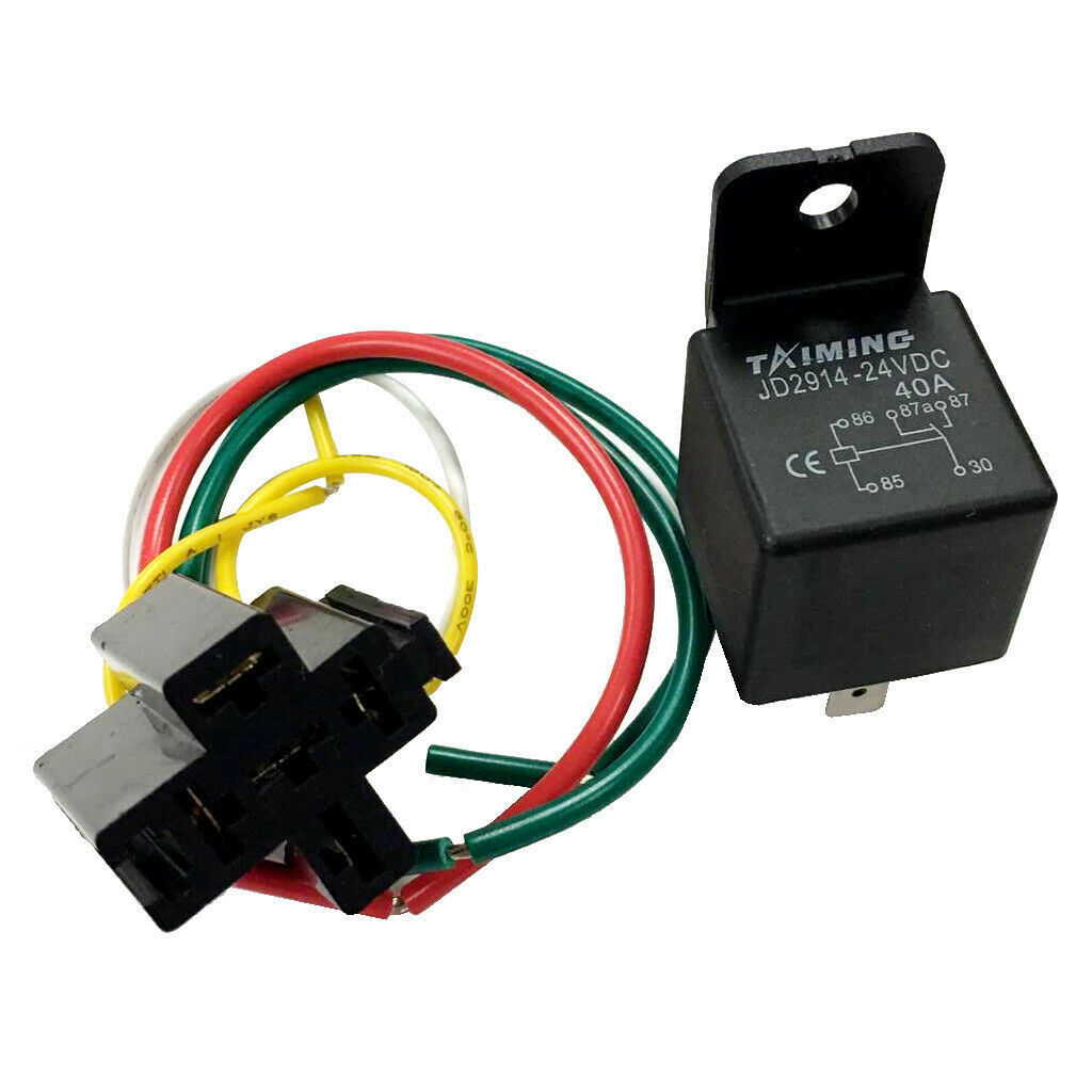 24V / 40A SPDT Relay Normally Opens Switch Relay With 5 Wires For Truck Car