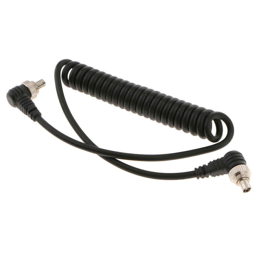 Male to Male Flash PC Sync Cable with Screw Lock for Canon Nikon 1m/3.3ft