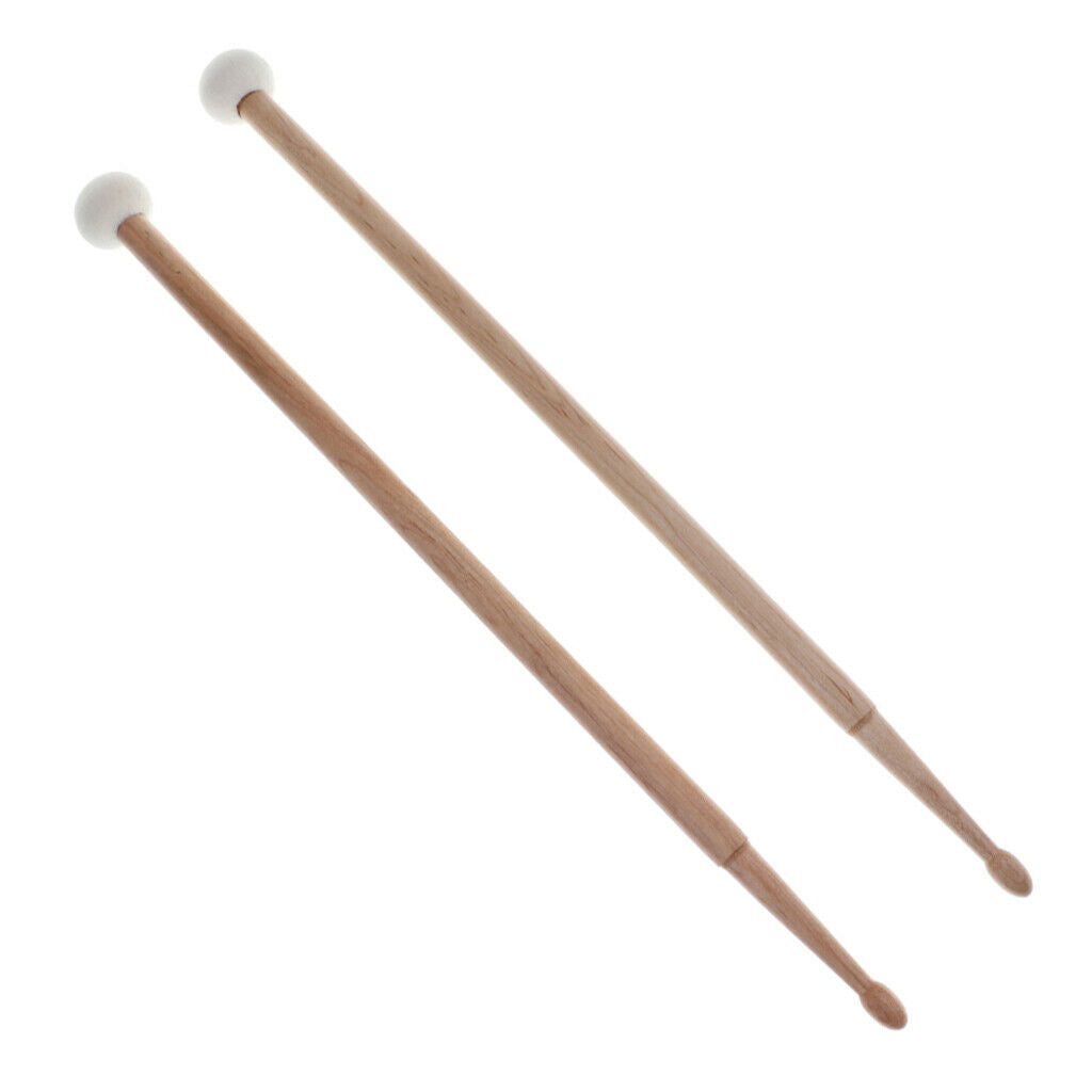 Finest 2PCS Maple Drum Sticks Chinese Gong Mallets Rods Perfect Balance