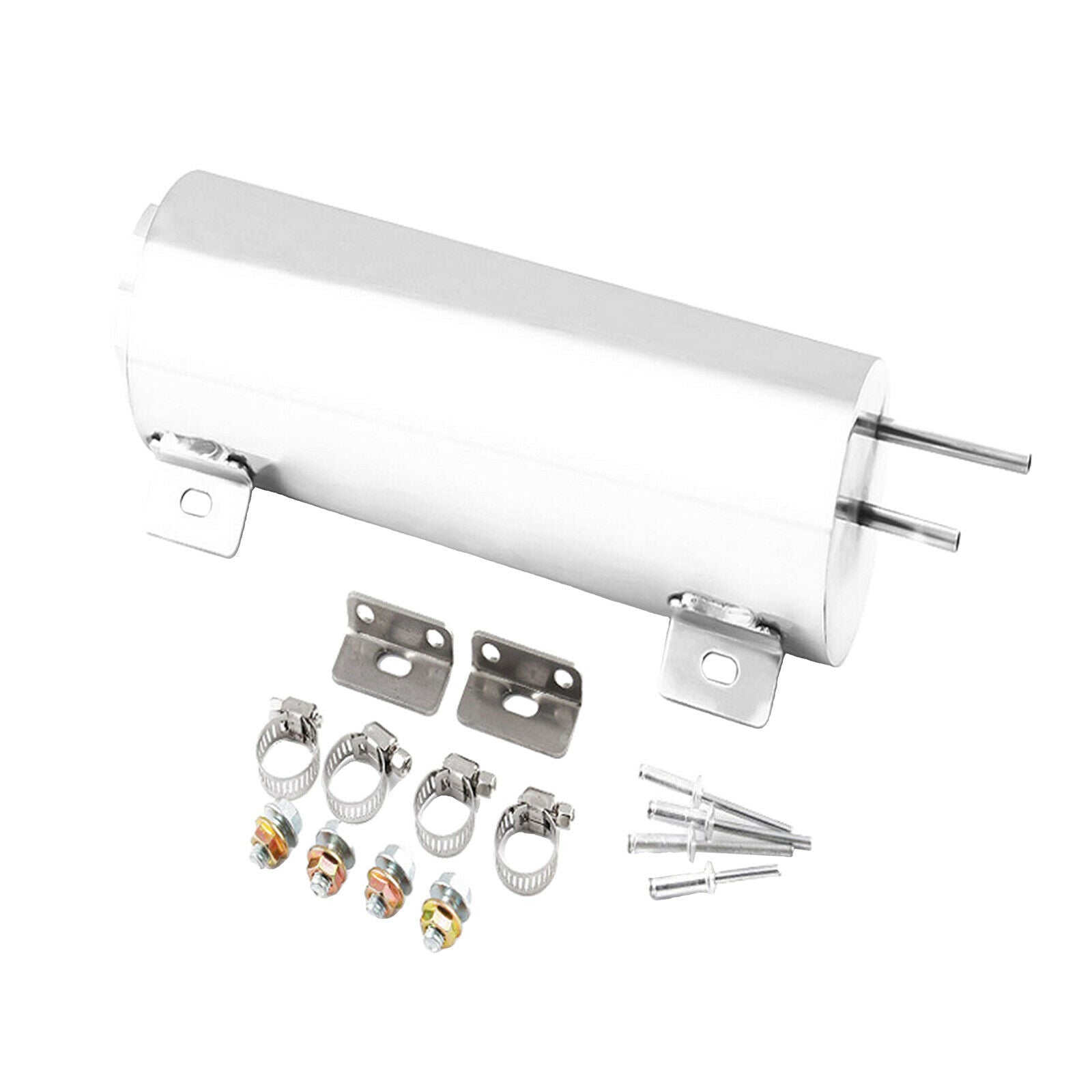 32 oz 3"x10" Radiator Coolant Overflow Catch Tank Bottle Can w/Brackets