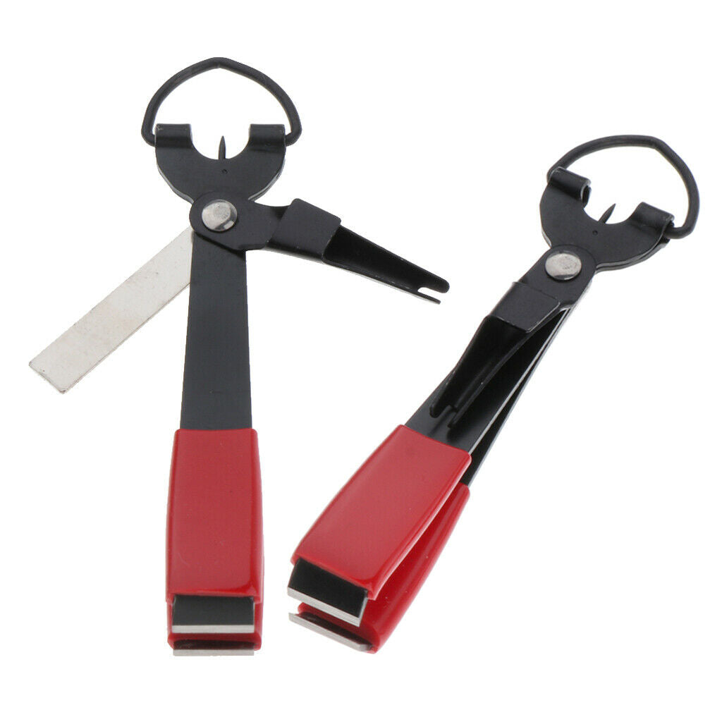 2x Knot Fishing Line Nipper Cutter  Fast Knot Tying Tool Red