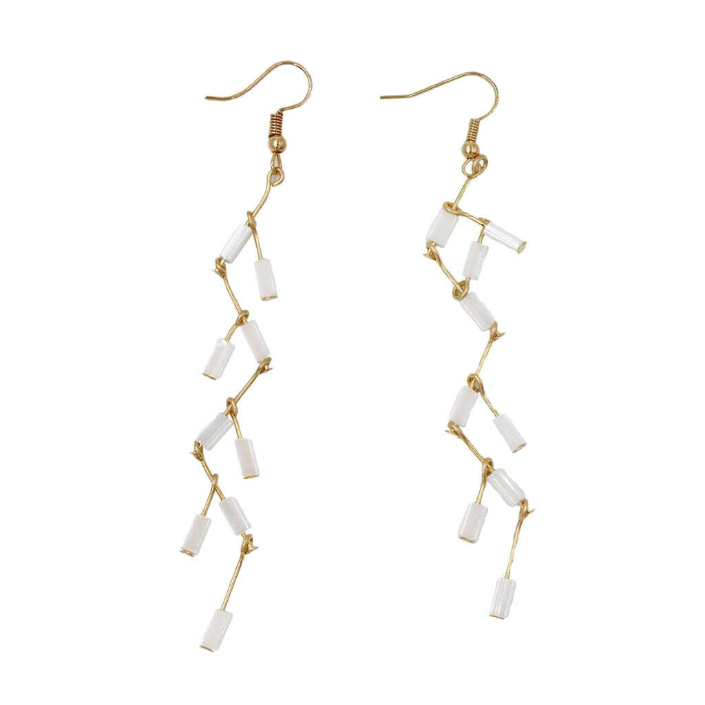 Beaded Drop Earrings Handmade Dangle Earrings Statement Earrings for Women