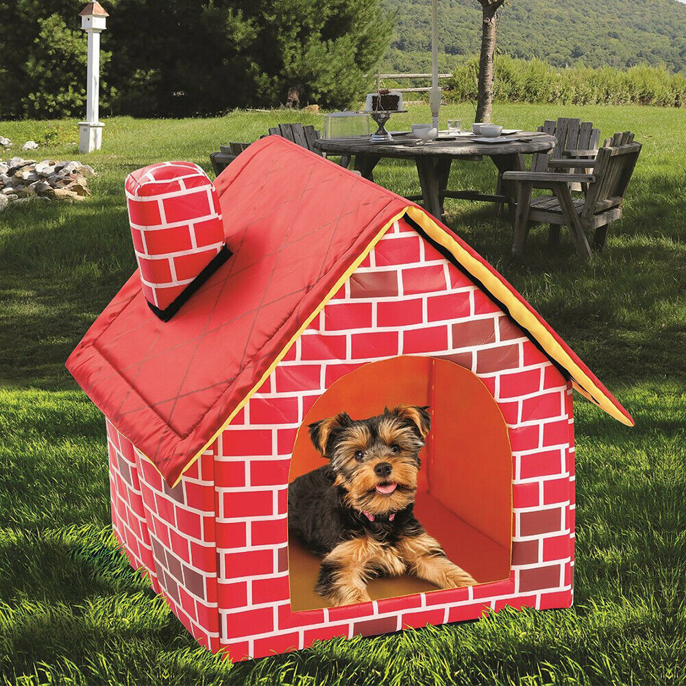 Portable Cat Puppy Home Red Brick Pet Dog House Warm And Cozy Cat Bed Dog House