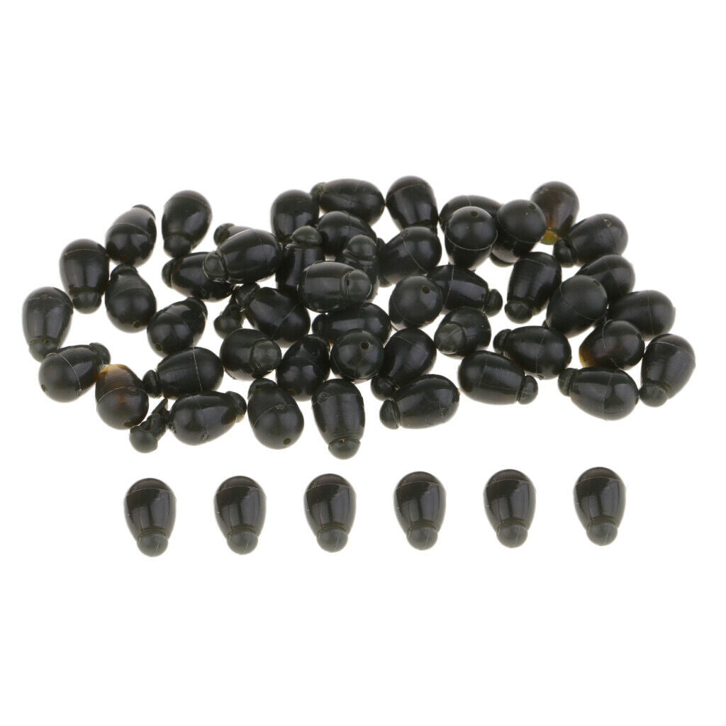 50x Plastic Quick Change Beads Method Feeder Fishing Bead for Carp Durable,