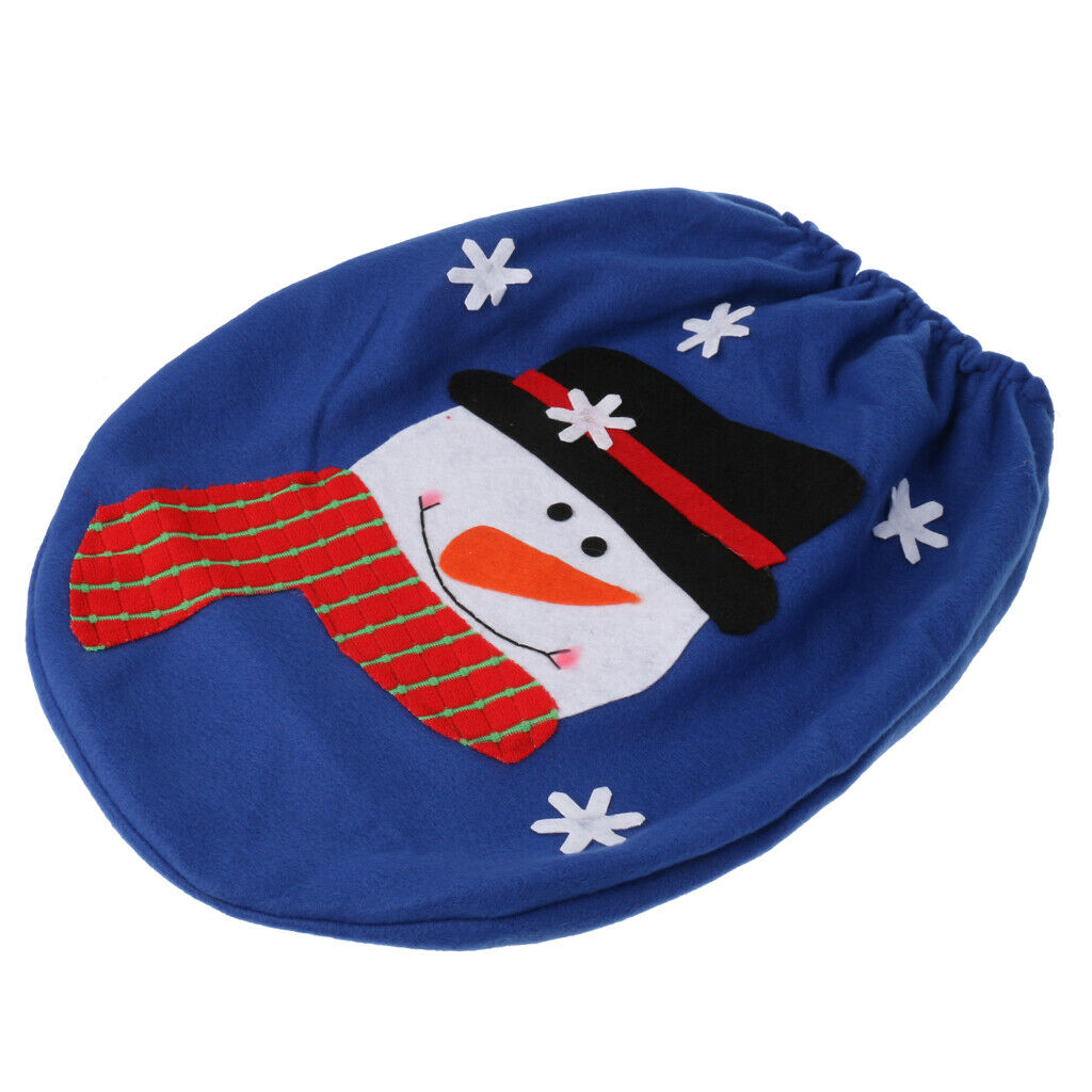 Snowman Pattern Christmas Toilet Seat Cover WC Bathroom Warmer Closestoo Xmas