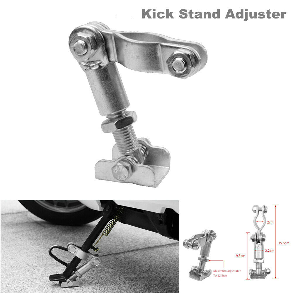 Universal Motorcycle Scooter Adjustable Side Stand Holder Foot Kickstand Support