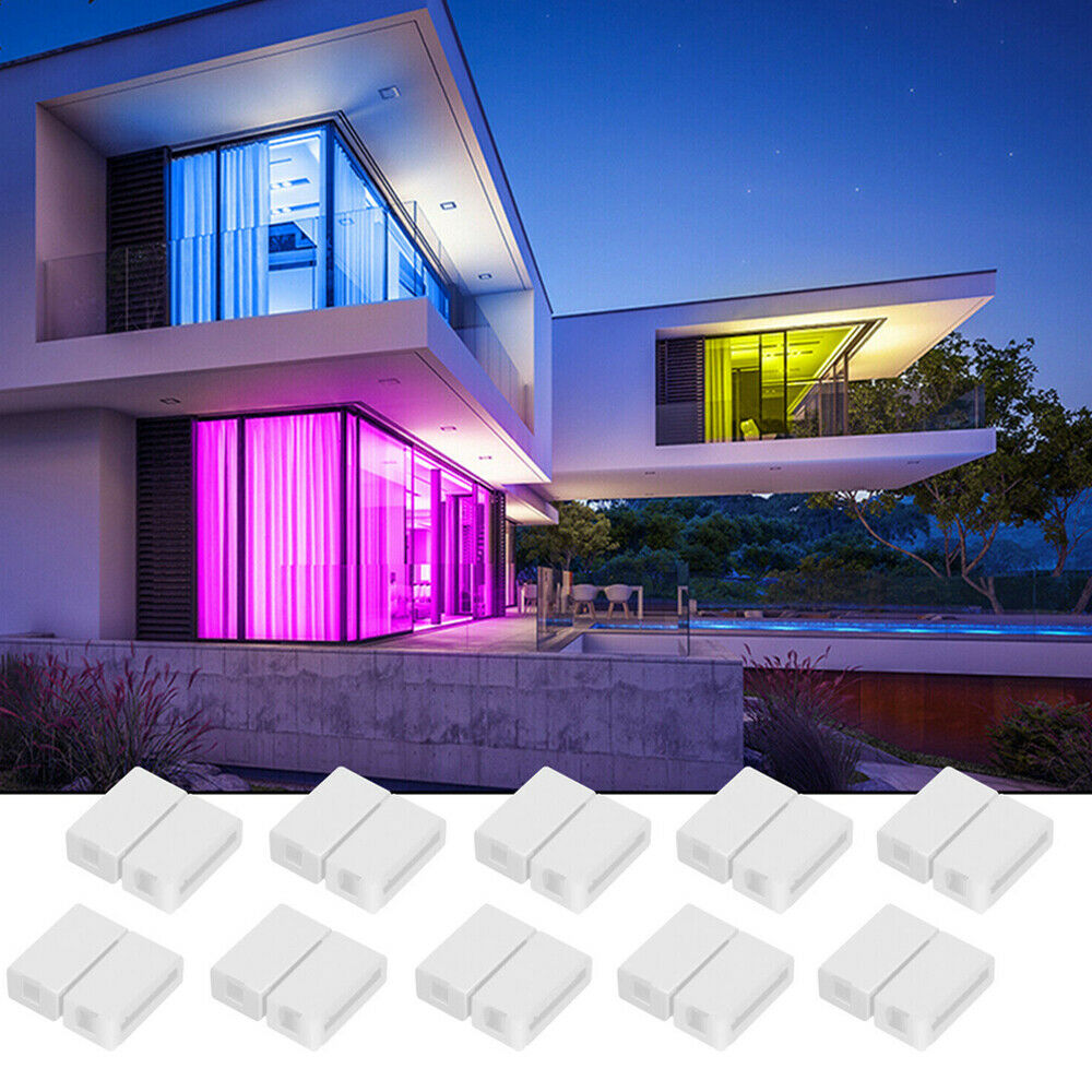 10x 10mm 4pin Solderless Connectors Adapter For 5050/2835 RGB LED Strip Light