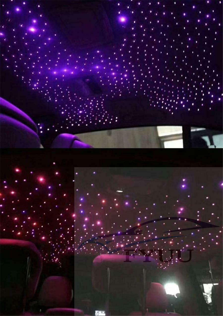 12V 6W RGB LED Fiber Optic Light RF Remote Bluetooth Control Car Roof Star Light