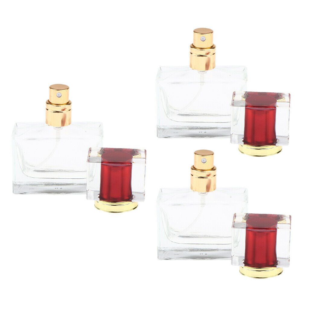 3 Packs Refillable Perfume Spray Bottles Sample Container f/ Office Girl's