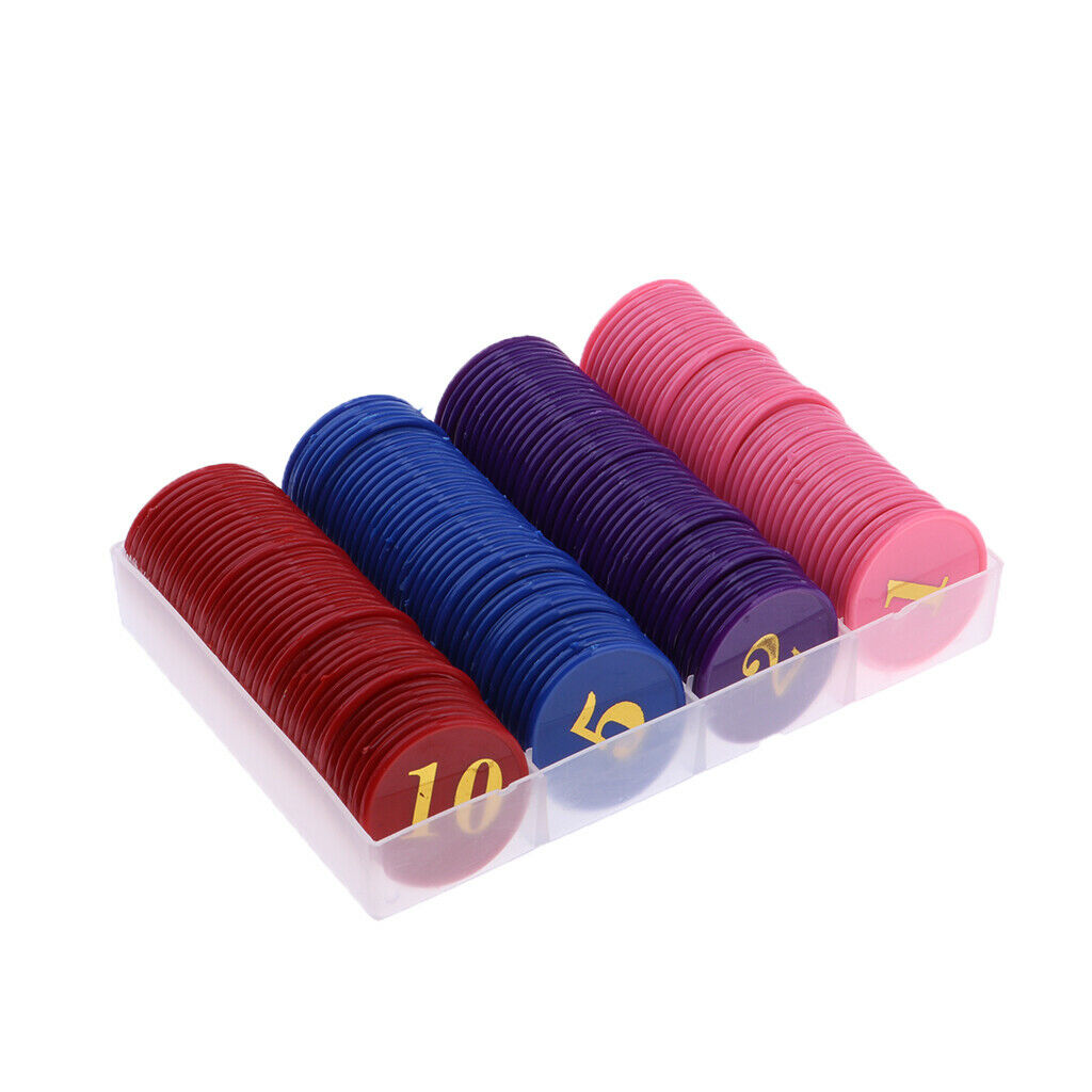 160x Game Wager Mahjong Chips for Gambling Poker Game, Style 1