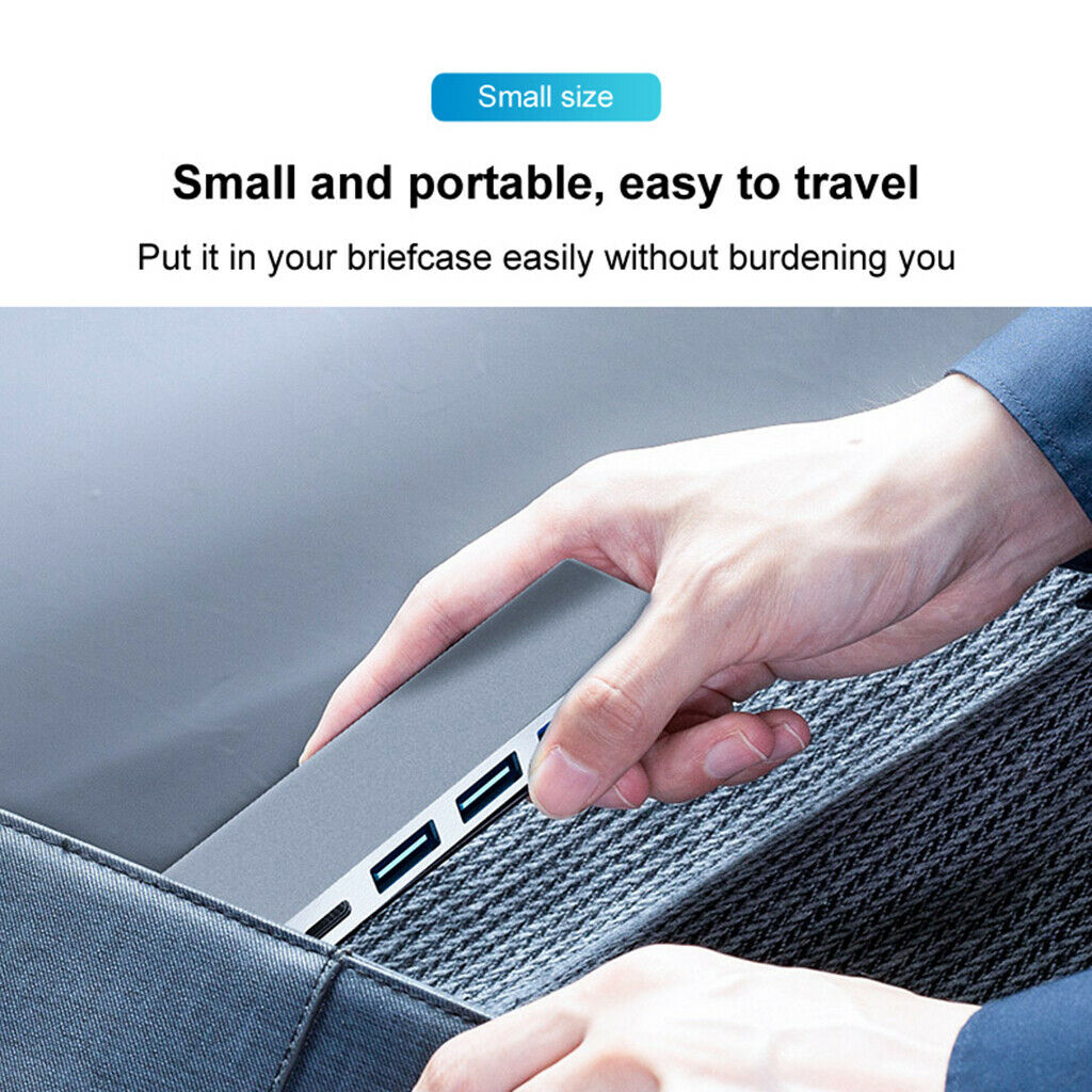 USB-C Hub Adapter 5-in-1 4K   3 USB 3.0 Ports 87W PD Charging For Laptop