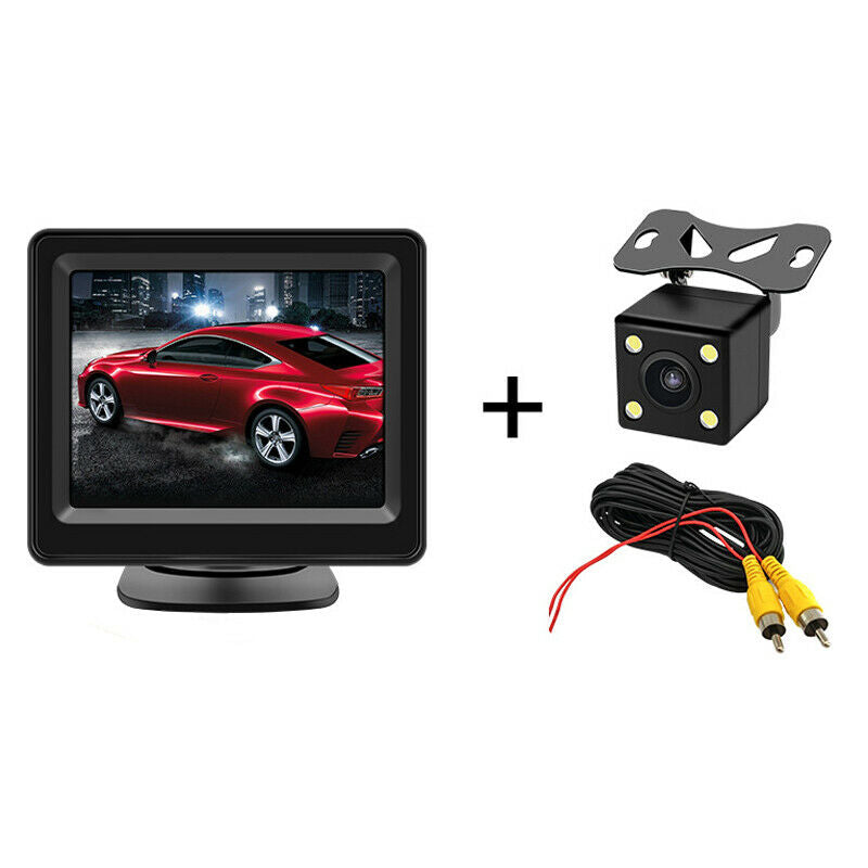 3.5" Screen LCD DVD Monitor Car Reversing Image Head-up Display +Rearview Camera