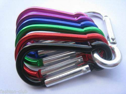 10 x Carabiner Small Spring Clip Snap Clasp Hook Keyring Carabina Karabiner Hot